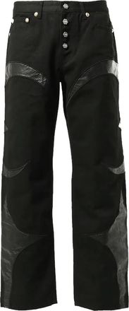 Thug Club Jeans in pelle - Nero