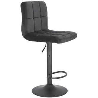 OEM Silla De Bar Ajustable Dafne Vic, Terciopelo Negro