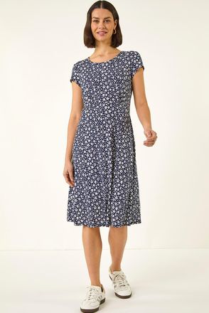 Roman Ditsy Floral Spot Tea Dress