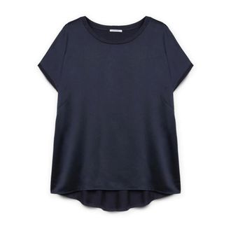 Fiorella Rubino Blusa in raso e jersey - - Blouses & Shirts - Donna - Blu - S