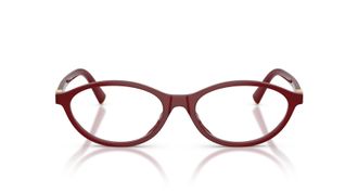 Miu Miu Oversized Round Acetate Eyeglasses with Gold Accents