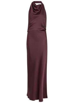 SIMKHAI Reannon Draped Silk Gown - Purple - 10 (UK14 / L)