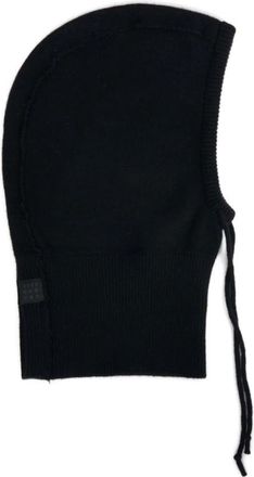 Maison Margiela Zwarte Geribbelde Wollen Bivakmuts Hoed - Dames - Hoeden - Zwart - S - Wol - Accessoires