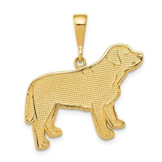 Diamond2Deal 14k Yellow Gold Labrador Dog Pendant