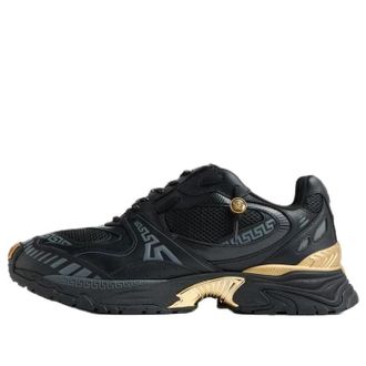 Versace Icaro Leather Sneakers Black Gold 1026188-1A19106_6BL5J