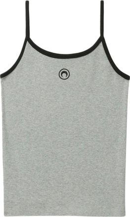 Marine Serre Canotta in cotone - Grigio