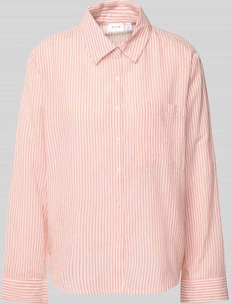 Vila Regular Fit Hemdbluse mit Brusttasche Modell RUMANA in Koralle, Gr&ouml;&szlig;e 34