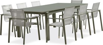 DCB Garden Miami - Conjunto De Comedor De Jard&iacute;n 6 Plazas De Aluminio - Dcb Garden