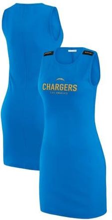 WEAR by Erin Andrews Womens WEAR by Erin Andrews x Gracie Hunt Powder Blue Los Angeles Chargers Ribbed Tank Dress at Nordstrom, Size Small