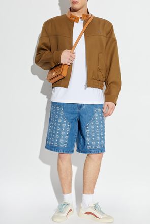 MCM Cotton T-shirt With Logo, Mens, White