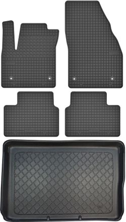 OEM Opel Meriva B Van De 03.2010 A 06.2017 Set - Alfombrillas De Goma Para Coche + Alfombrilla Para Maletero