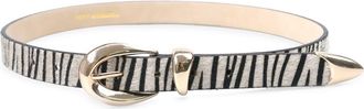 Petit Moments Marissa Faux Calf Hair Belt in Zebra/Gold at Nordstrom, Size X-Small
