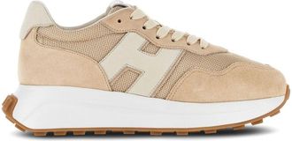 Hogan H641 panelled lace-up sneakers - women - Leather - 41 - Neutrals
