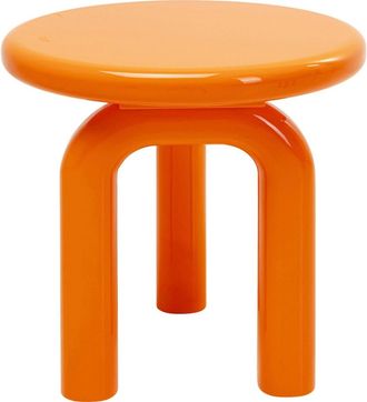 Kare Design Mesa auxiliar naranja &oslash;50 cm de madera
