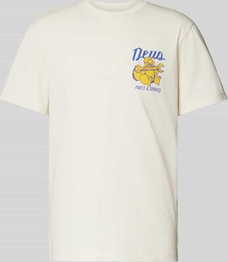 Deus T-Shirt mit Label-Motiv-Print Modell Overbite in Offwhite, Gr&ouml;&szlig;e S