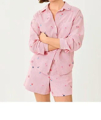 Lilly Pulitzer Croix High Rise Short In Paradise Punch Its A 250Th Celebration Strip