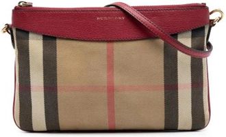 Burberry Pre-owned Peyton Crossbody Bag - Dames - Vintage Schoudertas - Veelkleurig - ONE Size - Leer - Vintage