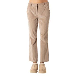 Max Mara Pantalones Acortados Marruca - Trousers - Mujer - Beige - L
