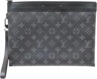 Louis Vuitton Pre-owned Clutches, male, Black, Size: ONE SIZE Pre-owned Vintage Monogram Eclipse Clutch