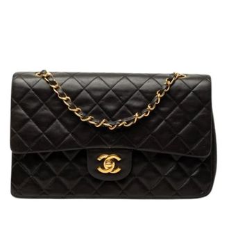 Chanel Pre-owned Classic Double Flap Shoulder Bag - Dames - Pre-owned - Zwart - Maat: ONE Size Leer