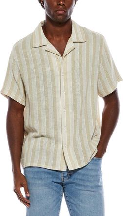 Slate & Stone Camp Collar Textured Weave Shirt