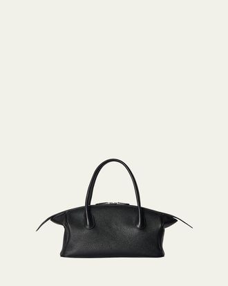 The Row Ewa Curved Top-Handle Bag in Leather