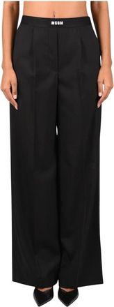 Msgm Pantaloni a gamba larga - - Trousers - Donna - Nero - M