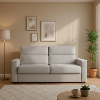 Dmora Sof&aacute; Cama 2 Plazas None, Desenfundable, Con Caja Hecho En Italia, Apertura Abatible, 180x95 Cm Gris
