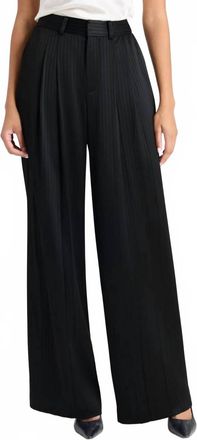 Cinq &agrave; Sept Georgia Satin Stripe Marne Pant In Black