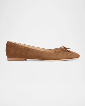 Veronica Beard Cailey Suede Ballerina Flats
