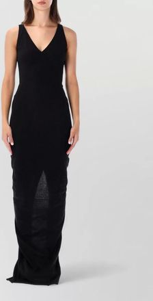 Rick Owens cotton v-neck sleeveless maxi dress