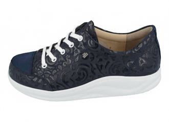 Finn Comfort Womens Ikebukuro Soft Sneakers In Blue/atlantic Arabesque/pata