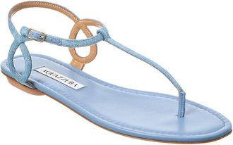 Aquazzura Almost Bare Denim & Leather Sandal