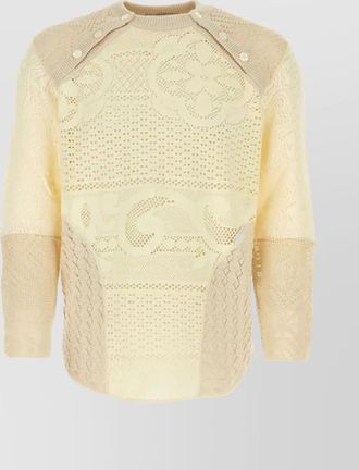 Marine Serre oversized crochet crewneck sweater