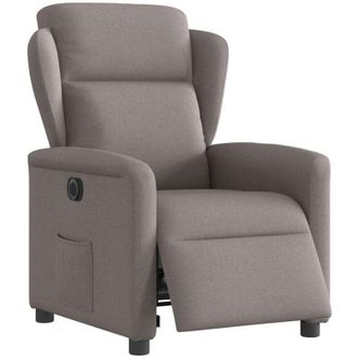 vidaXL Sill&oacute;n Reclinable El&eacute;ctrico Tela Gris Taup&eacute; Vidaxl