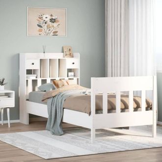 vidaXL Vidaxl - Estructura De Cama Sin Colch&oacute;n Madera Maciza Blanca 75x190 Cm
