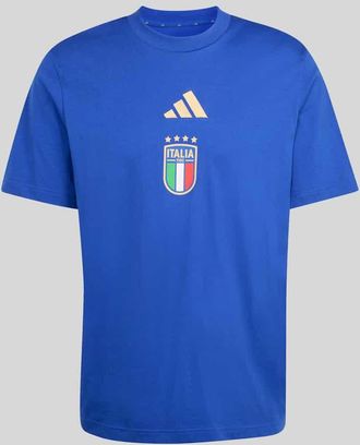 adidas Regular Fit T-Shirt mit Italia Detail in Blau, Gr&ouml;&szlig;e XXL