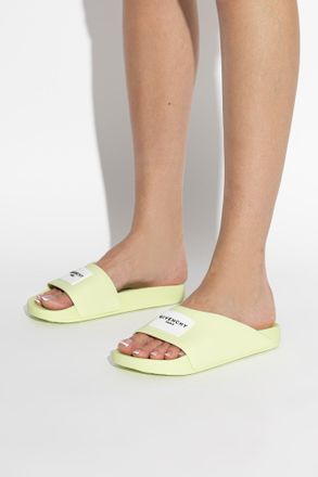 Givenchy Slides With Logo, Womens, Green