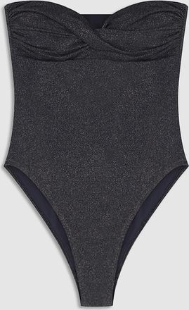 Beliza Maillot Une Pièce Anne Twist Lurex Noir, Collaboration Jeanne Vouland x Beliza