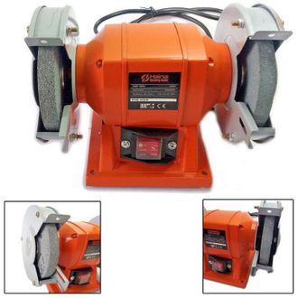 Trade Shop Trade Shop Traesio - Smerigliatrice Mola Da Banco 250w 2 Dischi 2 Pietre 125mm Professionale Hn-1206b