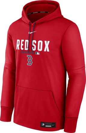 Nike Mens Boston Red Sox Authentic Collection Nike Therma MLB Pullover Hoodie in Red | NAC3036NBQ-RMG