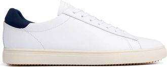 Clae Mens Bradley Shoes In White/navy Leather