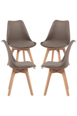 Regalos Miguel Regalos Miguel - Packs Sillas Comedor - Pack 4 Sillas Synk Basic - Taupe