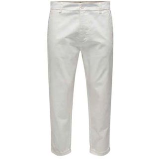 Only & Sons Hombre, Pantalones, Blanco, Talla: W34 L32