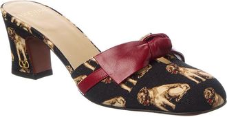Valentino 60 Canvas & Leather Mule