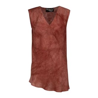 Cortana Sleeveless Tops, female, Red, XS, Dali, top red maltinto