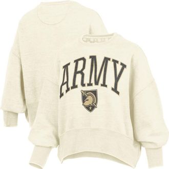 Pressbox Womens Pressbox Natural Army Black Knights Oversized Waist-Length Crewneck Sweatshirt at Nordstrom, Size Xx-Large