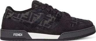 Fendi Match Sneakers - Heren - Sneakers - Zwart - 42 1/2 EU - Leer - Schoenen