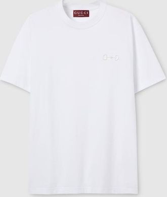 Gucci Cotton Jersey T-shirt With Embroidery, White, Ready-to-wear