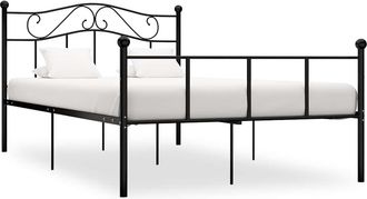 vidaXL Estructura De Cama Sin Colch&oacute;n Metal Negro 120x200 Cm